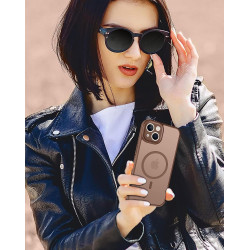 ivoler Coque Magnétique pour iPhone 13 6.1 Pouces, Compatible avec MagSafe, [Protection Antichoc Militaire] Translucide Mat Arri
