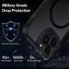 ivoler Coque Magnétique pour iPhone 15 Pro 6.1 Pouces, Compatible avec MagSafe, Translucide Mat Arrière Étui de Protection en Si