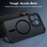 ivoler Coque Magnétique pour iPhone 15 Pro 6.1 Pouces, Compatible avec MagSafe, Translucide Mat Arrière Étui de Protection en Si