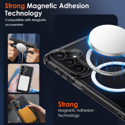 ivoler Coque Magnétique pour Samsung Galaxy S26+ 5G/ S26 Plus 5G avec 2 Pièces Verre Trempé, Compatible avec MagSafe, [Anti-Jaun