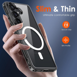 ivoler Coque Magnétique pour Samsung Galaxy S26+ 5G/ S26 Plus 5G avec 2 Pièces Verre Trempé, Compatible avec MagSafe, [Anti-Jaun