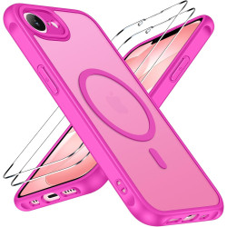 ivoler Coque Magnétique pour iPhone 17e / 16e, Compatible avec Magsafe, 2 Pièces Verre Trempé - Étui Antichoc avec Protection Mi
