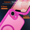 ivoler Coque Magnétique pour iPhone 17e / 16e, Compatible avec Magsafe, 2 Pièces Verre Trempé - Étui Antichoc avec Protection Mi