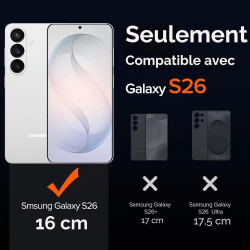 ivoler Coque Magnétique pour Samsung Galaxy S26 5G avec 2 Pièces Verre Trempé, Compatible avec MagSafe, Translucide Mat Arrière 