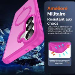 ivoler Coque Magnétique pour Samsung Galaxy S26 5G avec 2 Pièces Verre Trempé, Compatible avec MagSafe, Translucide Mat Arrière 