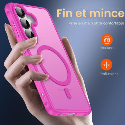 ivoler Coque Magnétique pour Samsung Galaxy S26 5G avec 2 Pièces Verre Trempé, Compatible avec MagSafe, Translucide Mat Arrière 