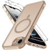 ivoler Coque Magnétique pour iPhone 17e / 16e, Compatible avec Magsafe, 2 Pièces Verre Trempé - Étui Antichoc avec Protection Mi