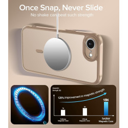 ivoler Coque Magnétique pour iPhone 17e / 16e, Compatible avec Magsafe, 2 Pièces Verre Trempé - Étui Antichoc avec Protection Mi