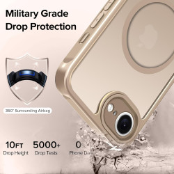 ivoler Coque Magnétique pour iPhone 17e / 16e, Compatible avec Magsafe, 2 Pièces Verre Trempé - Étui Antichoc avec Protection Mi