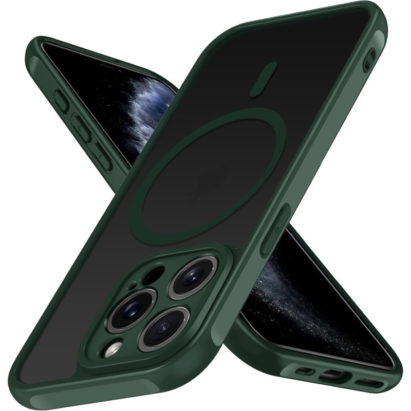 ivoler Coque Magnétique pour iPhone 11 Pro 5.8 Pouces, Compatible avec MagSafe, [Protection Antichoc Militaire] Translucide Mat 