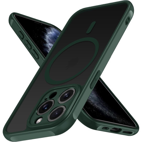 ivoler Coque Magnétique pour iPhone 11 Pro 5.8 Pouces, Compatible avec MagSafe, [Protection Antichoc Militaire] Translucide Mat 