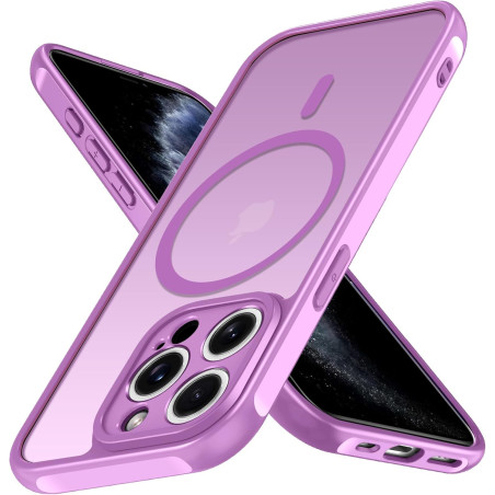 ivoler Coque Magnétique pour iPhone 11 Pro 5.8 Pouces, Compatible avec MagSafe, [Protection Antichoc Militaire] Translucide Mat 