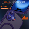 ivoler Coque Magnétique pour iPhone 16 Plus, Compatible avec MagSafe, Translucide Mat Arrière Étui de Protection en Silicone Liq