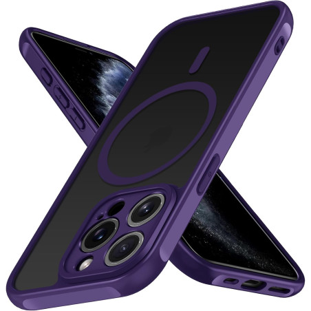 ivoler Coque Magnétique pour iPhone 11 Pro 5.8 Pouces, Compatible avec MagSafe, [Protection Antichoc Militaire] Translucide Mat 