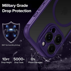 ivoler Coque Magnétique pour iPhone 11 Pro 5.8 Pouces, Compatible avec MagSafe, [Protection Antichoc Militaire] Translucide Mat 