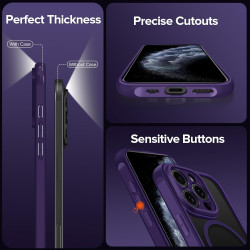 ivoler Coque Magnétique pour iPhone 11 Pro 5.8 Pouces, Compatible avec MagSafe, [Protection Antichoc Militaire] Translucide Mat 