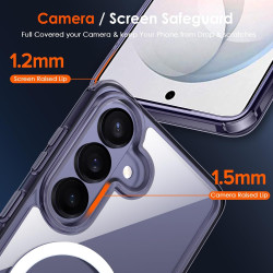 ivoler Coque Magnétique pour Samsung Galaxy S26+ 5G/ S26 Plus 5G avec 2 Pièces Verre Trempé, Compatible avec MagSafe, [Anti-Jaun