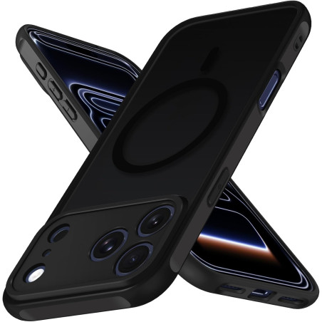 ivoler Coque Magnétique pour iPhone 17 Pro Max, Compatible avec MagSafe, [Protection Antichoc Militaire] Translucide Mat Arrière