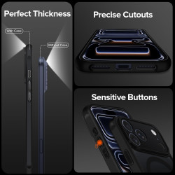 ivoler Coque Magnétique pour iPhone 17 Pro Max, Compatible avec MagSafe, [Protection Antichoc Militaire] Translucide Mat Arrière