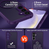 ivoler Coque Magnétique pour Samsung Galaxy S25 FE 5G, Compatible avec MagSafe, Translucide Mat Arrière Étui de Protection en Si