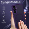 ivoler Coque Magnétique pour Samsung Galaxy S25 FE 5G, Compatible avec MagSafe, Translucide Mat Arrière Étui de Protection en Si