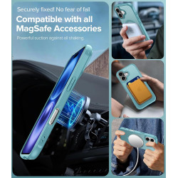 ivoler Coque Magnétique pour iPhone 16 Plus, Compatible avec MagSafe, [Protection Antichoc Militaire] Translucide Mat Arrière Ét
