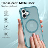 ivoler Coque Magnétique pour iPhone 16 Plus, Compatible avec MagSafe, [Protection Antichoc Militaire] Translucide Mat Arrière Ét