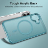ivoler Coque Magnétique pour iPhone 16 Plus, Compatible avec MagSafe, [Protection Antichoc Militaire] Translucide Mat Arrière Ét