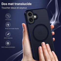 ivoler Coque Magnétique pour iPhone 16 Plus, Compatible avec MagSafe, [Protection Antichoc Militaire] Translucide Mat Arrière Ét