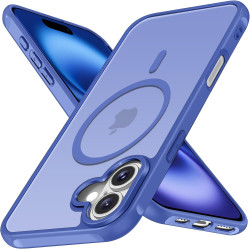 ivoler Coque Magnétique pour iPhone 16 Plus, Compatible avec MagSafe, [Protection Antichoc Militaire] Translucide Mat Arrière Ét