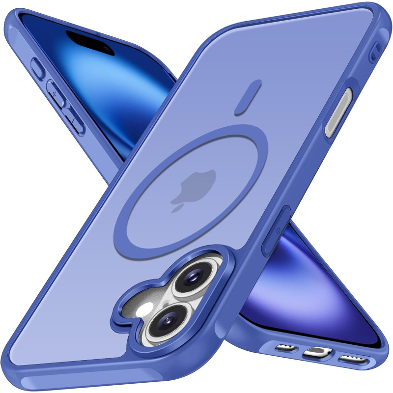 ivoler Coque Magnétique pour iPhone 16 Plus, Compatible avec MagSafe, [Protection Antichoc Militaire] Translucide Mat Arrière Ét