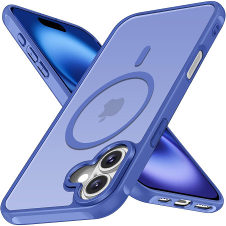 ivoler Coque Magnétique pour iPhone 16 Plus, Compatible avec MagSafe, [Protection Antichoc Militaire] Translucide Mat Arrière Ét