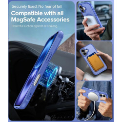 ivoler Coque Magnétique pour iPhone 16 Plus, Compatible avec MagSafe, [Protection Antichoc Militaire] Translucide Mat Arrière Ét