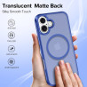 ivoler Coque Magnétique pour iPhone 16 Plus, Compatible avec MagSafe, [Protection Antichoc Militaire] Translucide Mat Arrière Ét