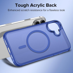 ivoler Coque Magnétique pour iPhone 16 Plus, Compatible avec MagSafe, [Protection Antichoc Militaire] Translucide Mat Arrière Ét