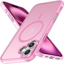 ivoler Coque Magnétique pour iPhone 16 Plus, Compatible avec MagSafe, [Protection Antichoc Militaire] Translucide Mat Arrière Ét