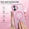 ivoler Coque Magnétique pour iPhone 16 Plus, Compatible avec MagSafe, [Protection Antichoc Militaire] Translucide Mat Arrière Ét