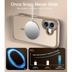 ivoler Coque Magnétique pour iPhone 16 Plus, Compatible avec MagSafe, [Protection Antichoc Militaire] Translucide Mat Arrière Ét