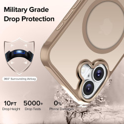 ivoler Coque Magnétique pour iPhone 16 Plus, Compatible avec MagSafe, [Protection Antichoc Militaire] Translucide Mat Arrière Ét