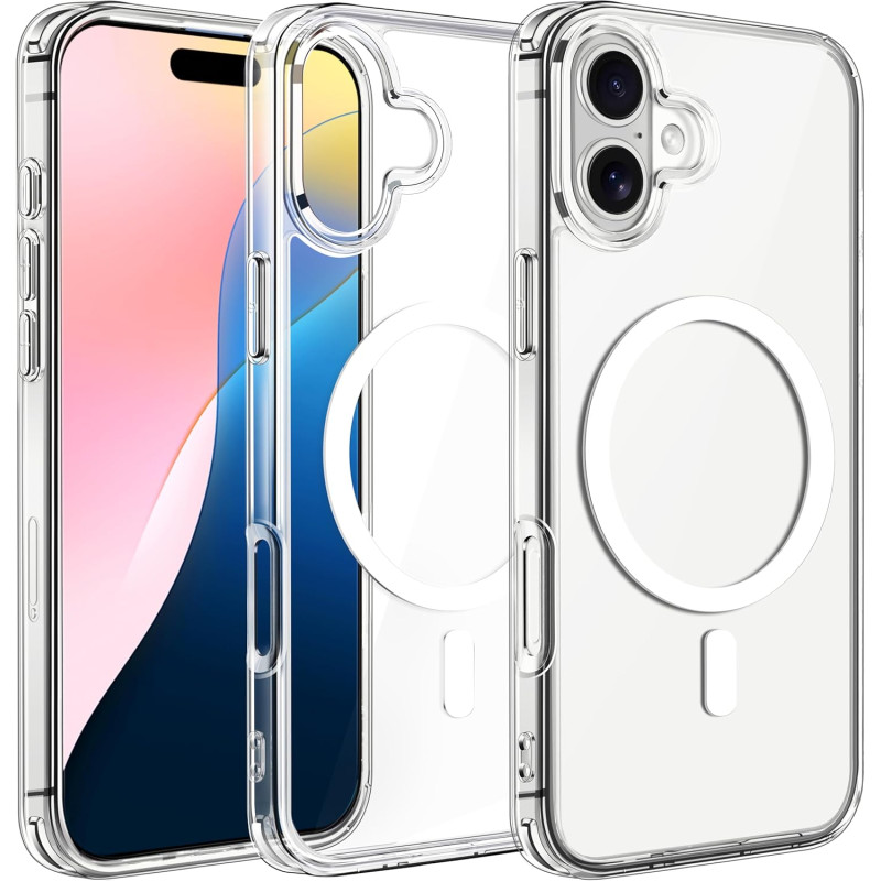 ivoler Coque Magnétique pour iPhone 16 Plus, Compatible avec MagSafe, [Anti-Jaunissement] [Protection Antichoc Militaire] HD Cla