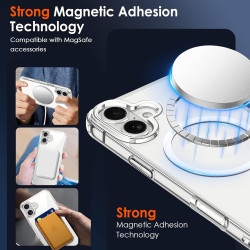 ivoler Coque Magnétique pour iPhone 16 Plus, Compatible avec MagSafe, [Anti-Jaunissement] [Protection Antichoc Militaire] HD Cla