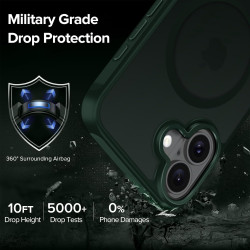 ivoler Coque Magnétique pour iPhone 16 Plus, Compatible avec MagSafe, [Protection Antichoc Militaire] Translucide Mat Arrière Ét