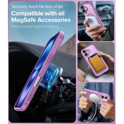 ivoler Coque Magnétique pour iPhone 16 Plus, Compatible avec MagSafe, [Protection Antichoc Militaire] Translucide Mat Arrière Ét