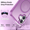 ivoler Coque Magnétique pour iPhone 16 Plus, Compatible avec MagSafe, [Protection Antichoc Militaire] Translucide Mat Arrière Ét
