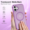 ivoler Coque Magnétique pour iPhone 16 Plus, Compatible avec MagSafe, [Protection Antichoc Militaire] Translucide Mat Arrière Ét