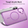 ivoler Coque Magnétique pour iPhone 16 Plus, Compatible avec MagSafe, [Protection Antichoc Militaire] Translucide Mat Arrière Ét