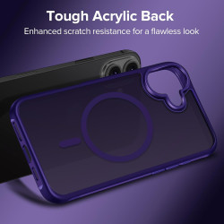 ivoler Coque Magnétique pour iPhone 16 Plus, Compatible avec MagSafe, [Protection Antichoc Militaire] Translucide Mat Arrière Ét