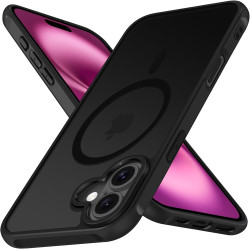 ivoler Coque Magnétique pour iPhone 16 Plus, Compatible avec MagSafe, [Protection Antichoc Militaire] Translucide Mat Arrière Ét