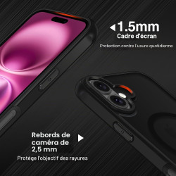ivoler Coque Magnétique pour iPhone 16 Plus, Compatible avec MagSafe, [Protection Antichoc Militaire] Translucide Mat Arrière Ét