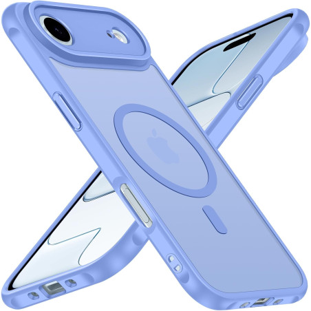ivoler Coque Magnétique pour iPhone Air, Compatible avec MagSafe, Translucide Mat Arrière Étui de Protection en Silicone Liquide